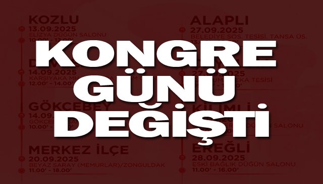 KONGRE GÜNÜ DEĞİŞTİ