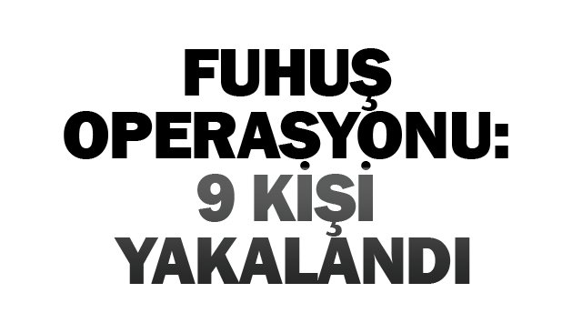 FUHUŞ OPERASYONU:  9 KİŞİ YAKALANDI