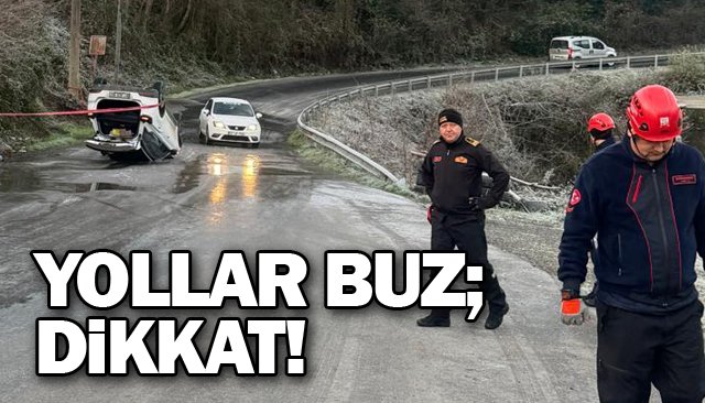 KANDİLLİ YOLUNDA TAKLA ATTI