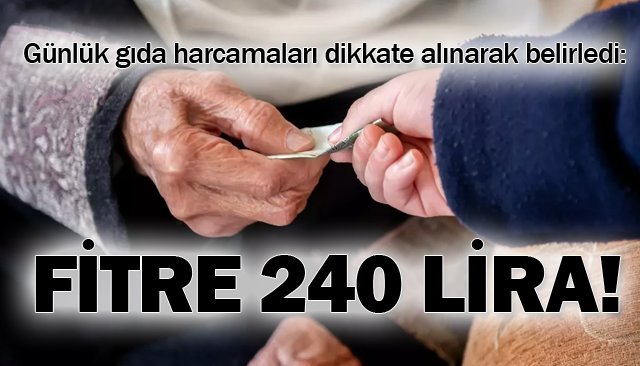 SADAKA-İ FITR  MİKTARI BELİRLENDİ