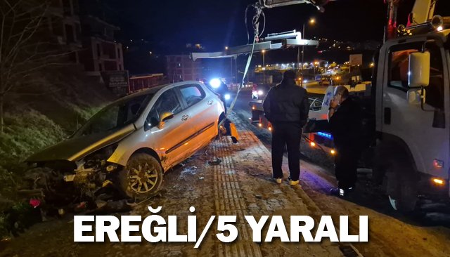 TRAFİK KAZASI: 5 YARALI