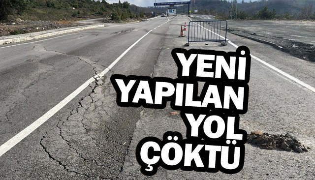 YENİ YAPILAN YOL ÇÖKTÜ!
