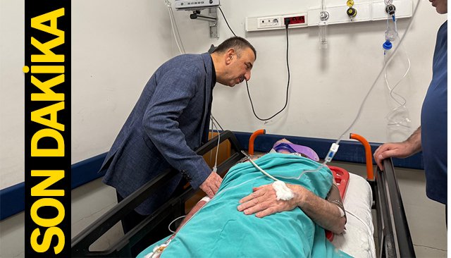 Vali, enkazdan çıkarılan yaralıyı hastanede ziyaret etti