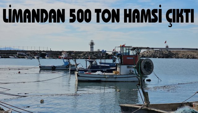 LİMANDAN 500 TON HAMSİ ÇIKTI