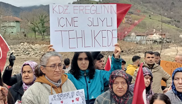 EREĞLİ KÖYLÜLERİ EYLEM BAŞLATTI