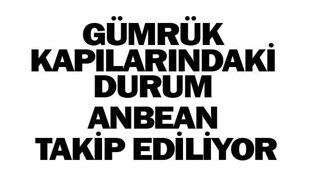 GÜMRÜK KAPILARINDAKİ DURUM  ANBEAN TAKİP EDİLİYOR