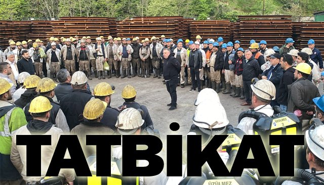 MADEN OCAĞINDA  DEPREM TATBİKATI