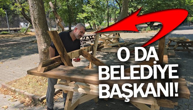 İŞÇİLERİ DİNLENDİREN  BELEDİYE BAŞKANI ÇALIŞTI