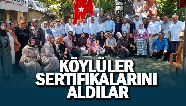 KÖYLÜLER  SERTİFİKALARINI  ALDILAR
