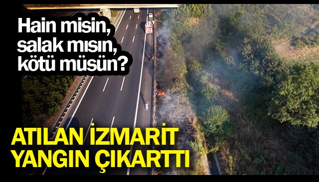 ATILAN İZMARİT YANGIN ÇIKARTTI