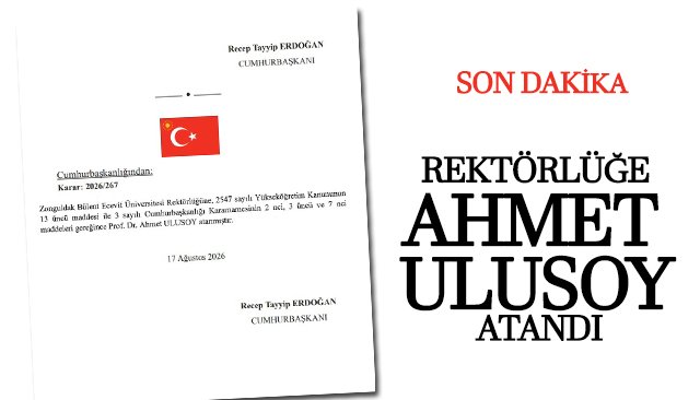 BEUN REKTÖRLÜĞÜNE PROF. DR. AHMET ULUSOY ATANDI