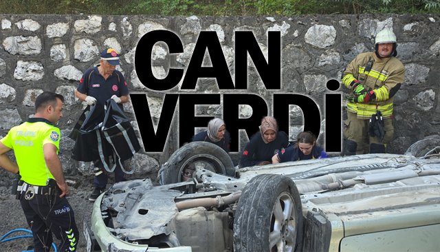TIRIN ALTINDA  KALAN ARAÇTA  CAN VERDİ
