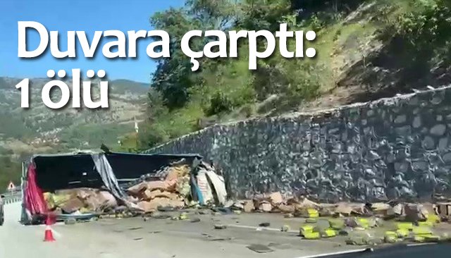 Duvara çarptı: 1 ölü
