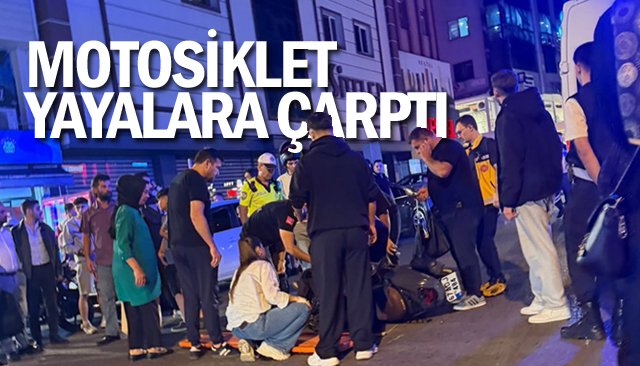 MOTOSİKLET KAZASI: 3 YARALI